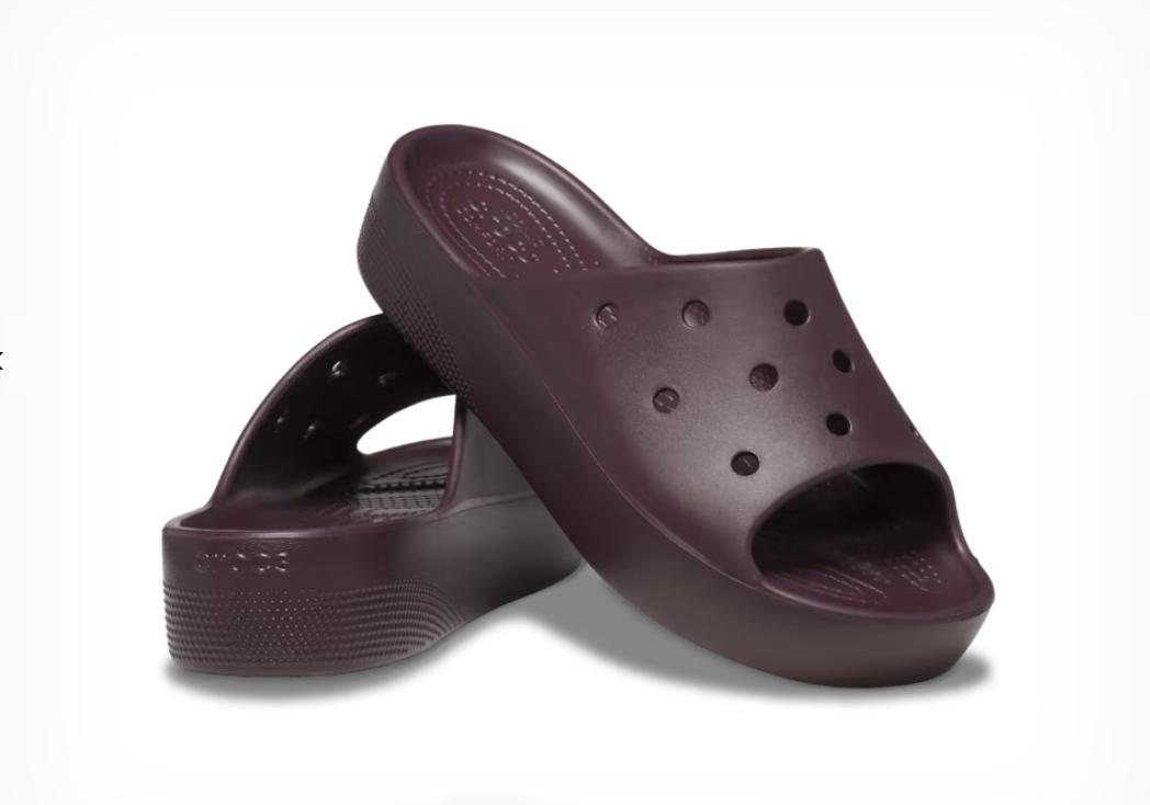 Шлепанцы женские Crocs Classic Platform Slide M7W9 р. 39 25,5 см Dark Cherry (208180) - фото 3