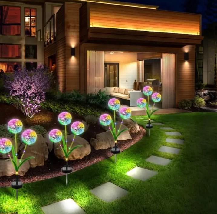 Садовый фонарь на солнечной батарее Dandelion Garden Lights Одуванчики IP66 600 mAh 42,5 см - фото 7