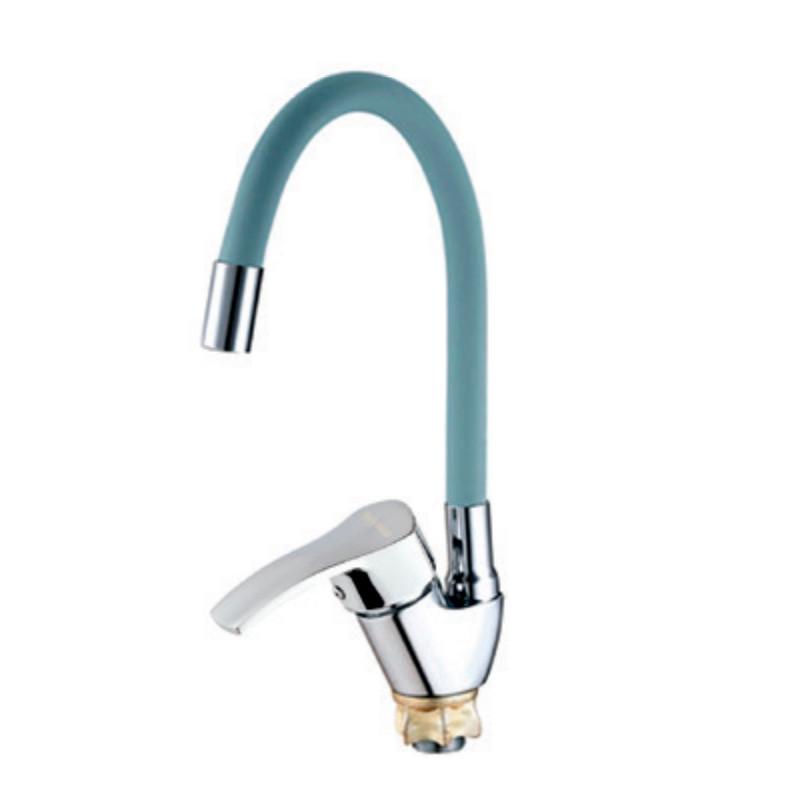 Смеситель для кухни MIXXUS YUB4-279 Reflector с серым силиконовым изливом Gray (MI6485)