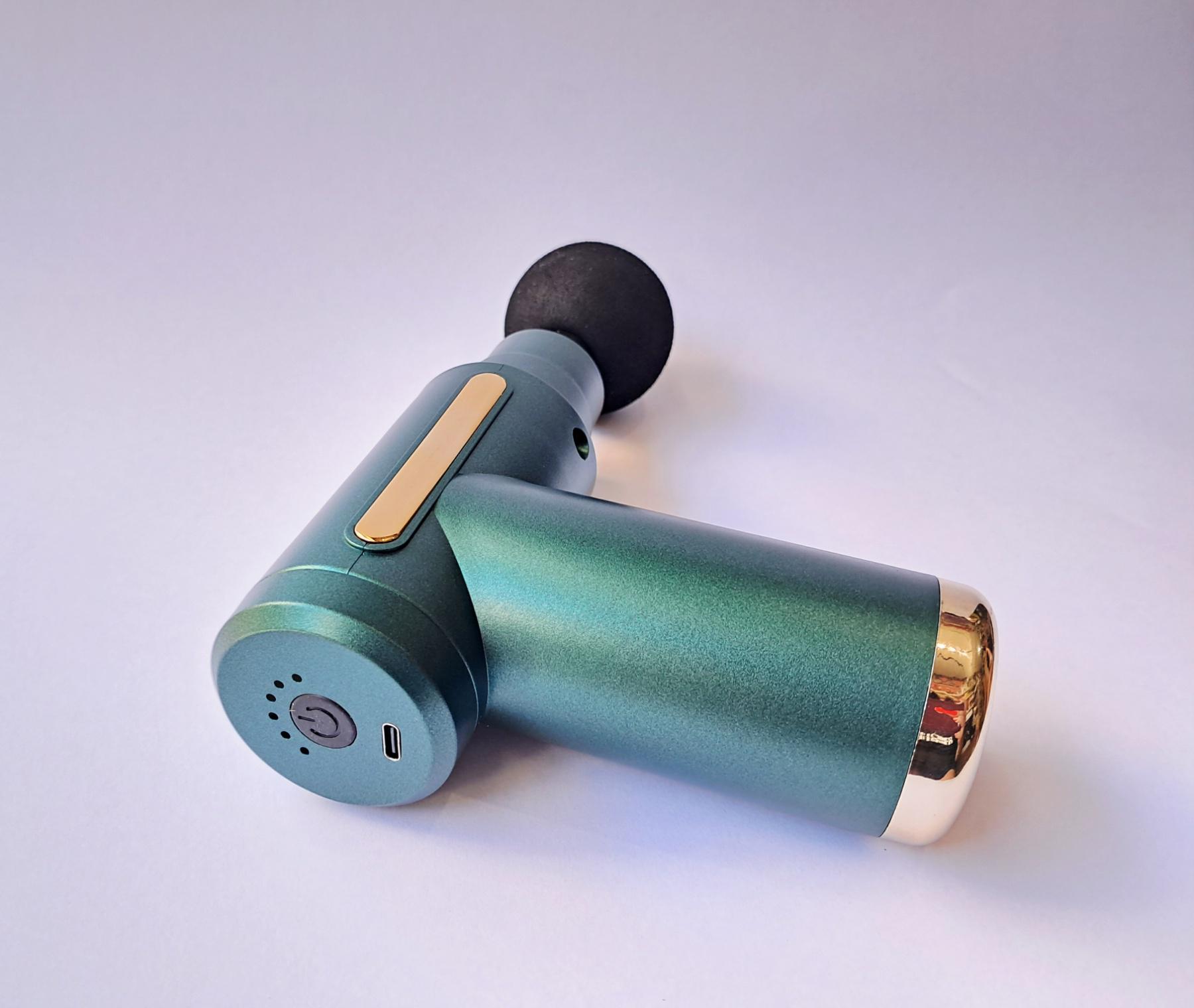 Масажер ручний Fascial Gun для тіла акумуляторний 4 насадки Зелений (YR-44) - фото 3 Масажер ручний Fascial Gun для тіла акумуляторний 4 насадки Зелений (YR-44) - фото 3