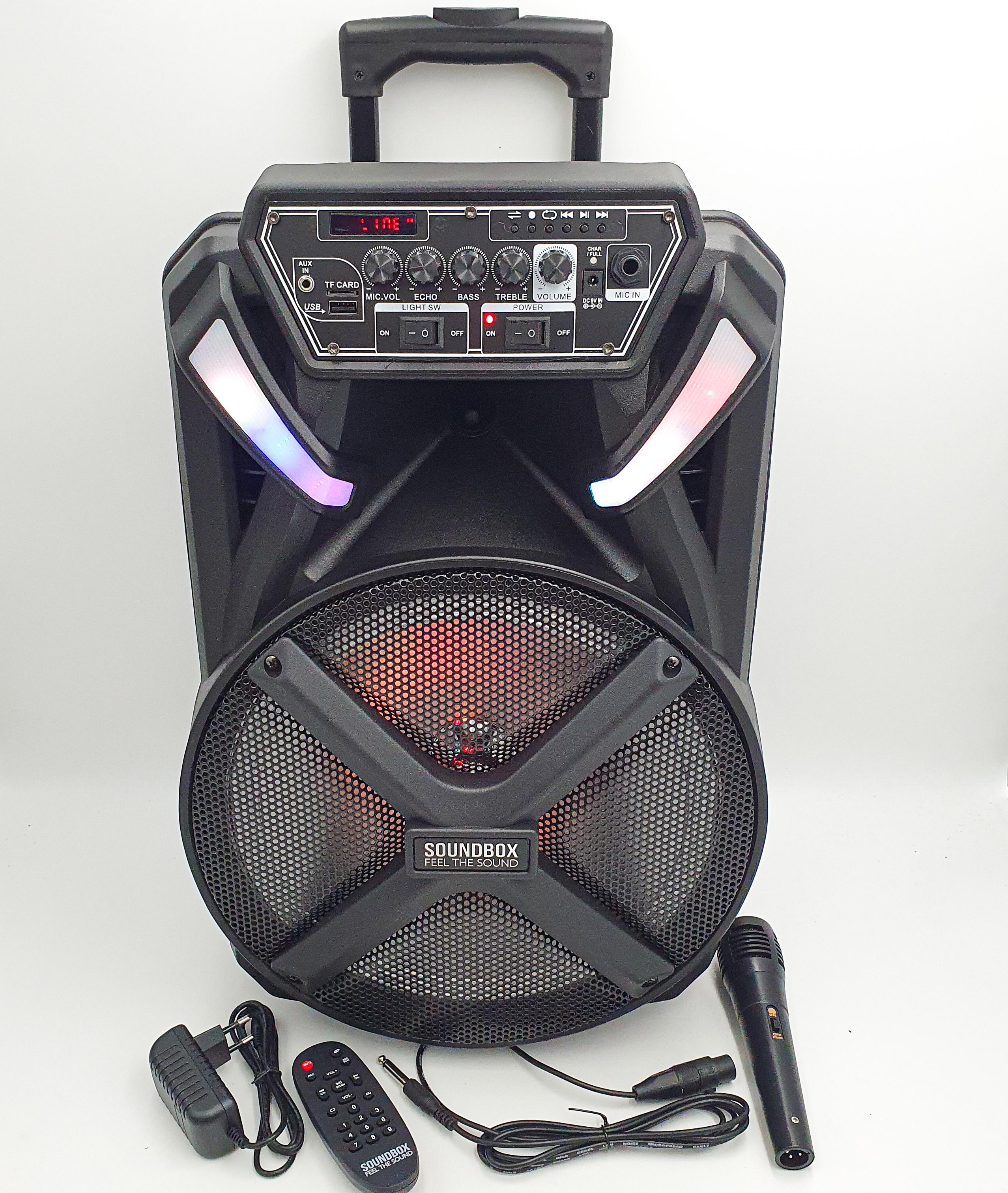 Акустична система USB FM SOUNDBOX SB-450 150W Bluetooth 12" у валізі з мікрофоном і пультом (76556285) - фото 2