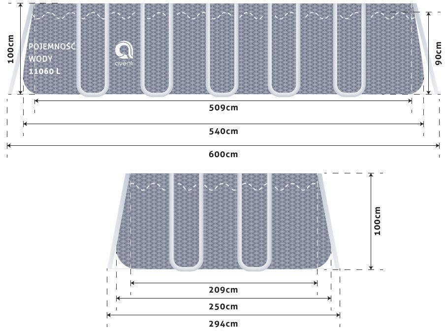 Бассейн каркасный Avenli с насосом и фильтром 540х250 см (B0028-7) - фото 6