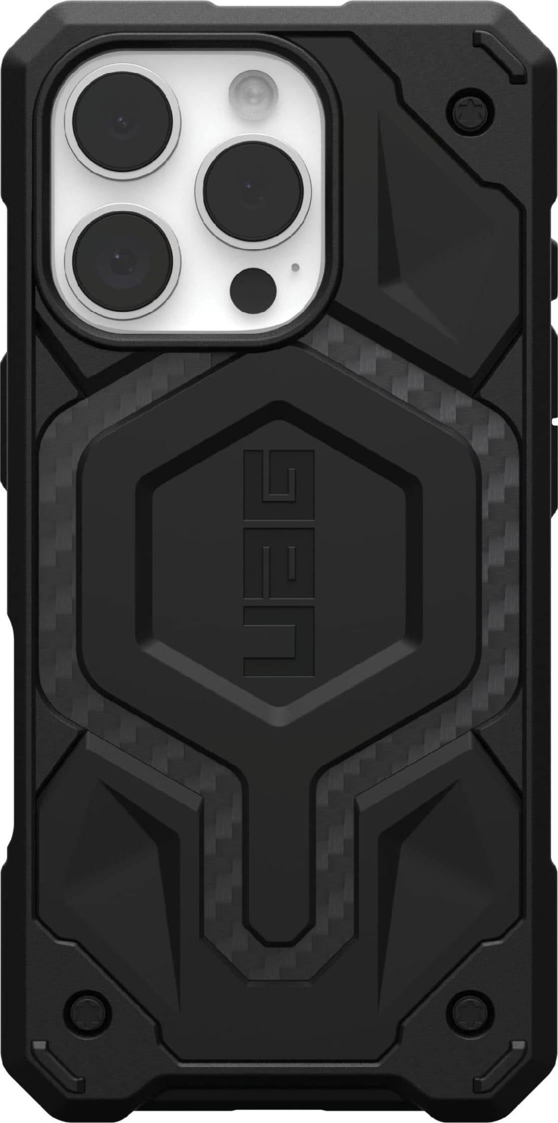 Чехол противоударный UAG Monarch для Iphone 16 Pro 6,3" Carbon Fiber 114457114242