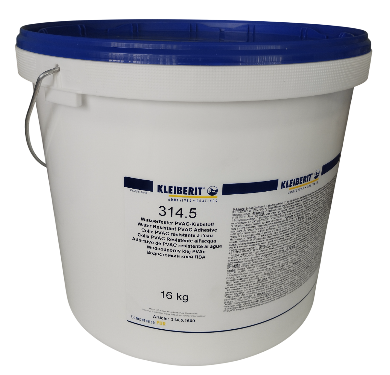 Клей ПВА столярный Kleiberit 314,5 однокомпонентный Д4/D4 5 кг (2312475277)