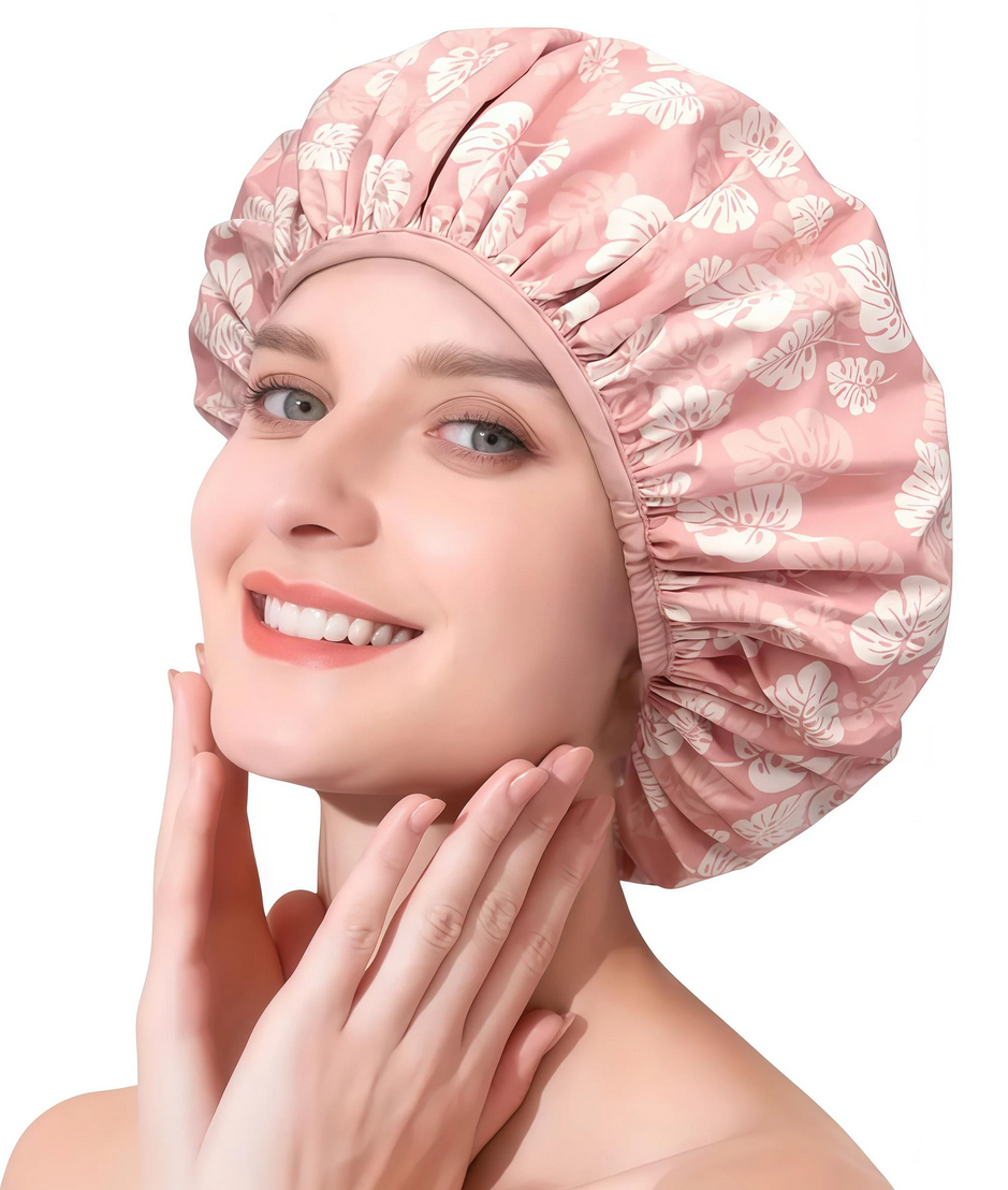 Шапочка для душа с сатиновой подкладкой Розовый