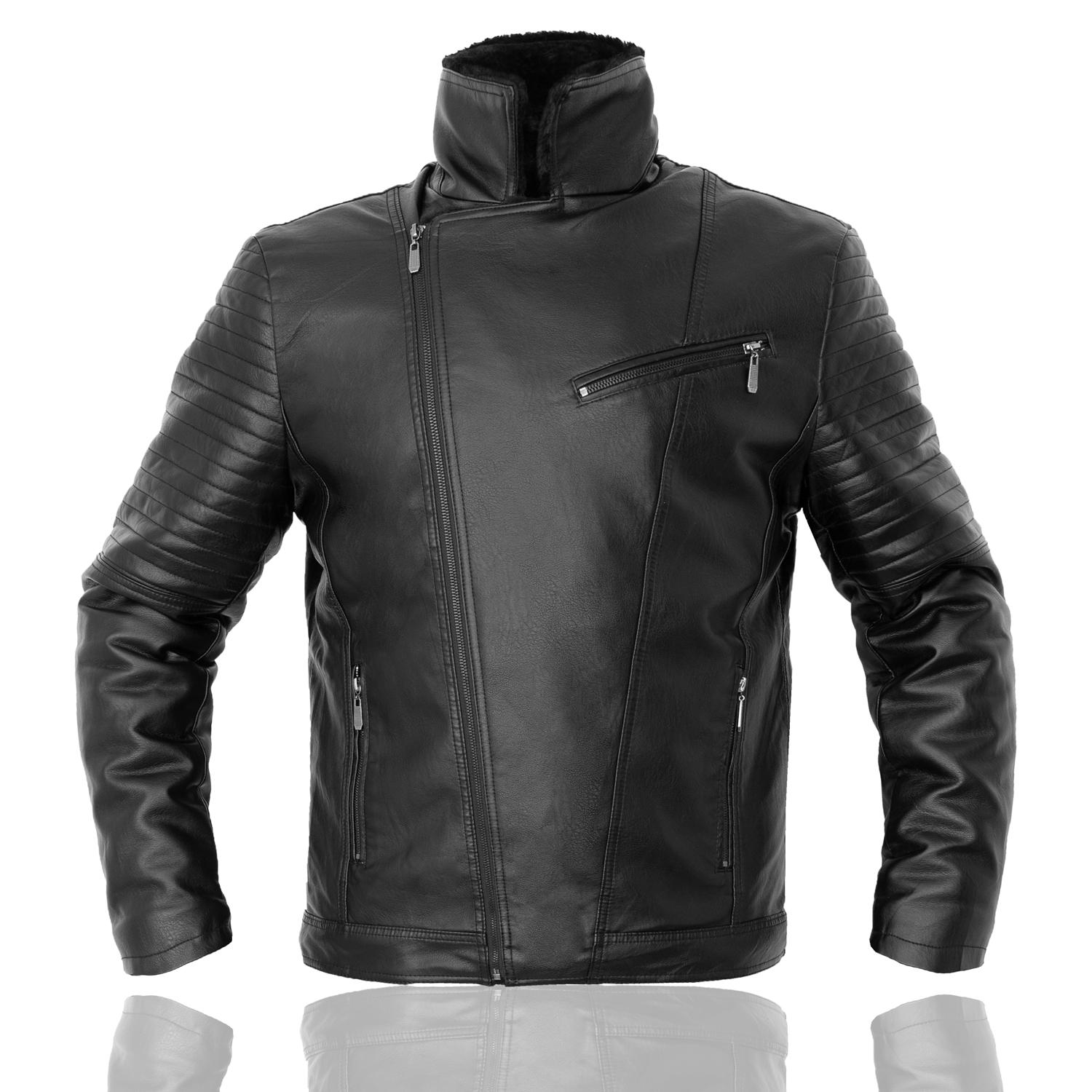 Дубленка-косуха Redskin из натуральной кожи р. 50 Черный (D23NV-EP-50) - фото 2