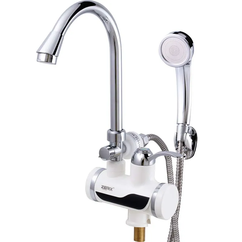 Проточный водонагреватель Zerix ELW08-EP с индикатором температуры и УЗО (ZX2750) Проточный водонагреватель Zerix ELW08-EP с индикатором температуры и УЗО (ZX2750)