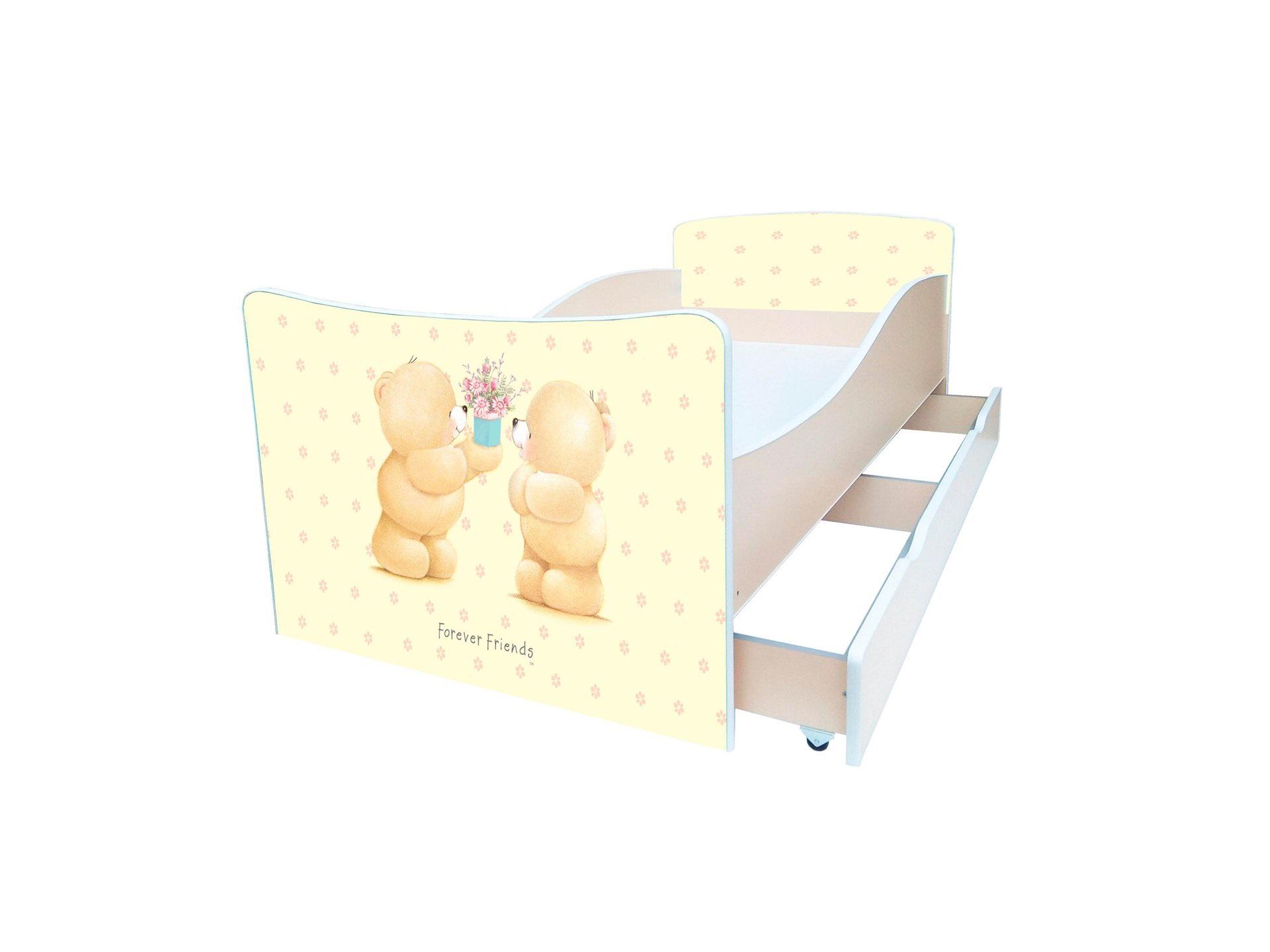 Кровать детская Viorina-Deko Kinder 44 с ящиком ламинированная ДСП 80х170 см Белый/Принт (47263)