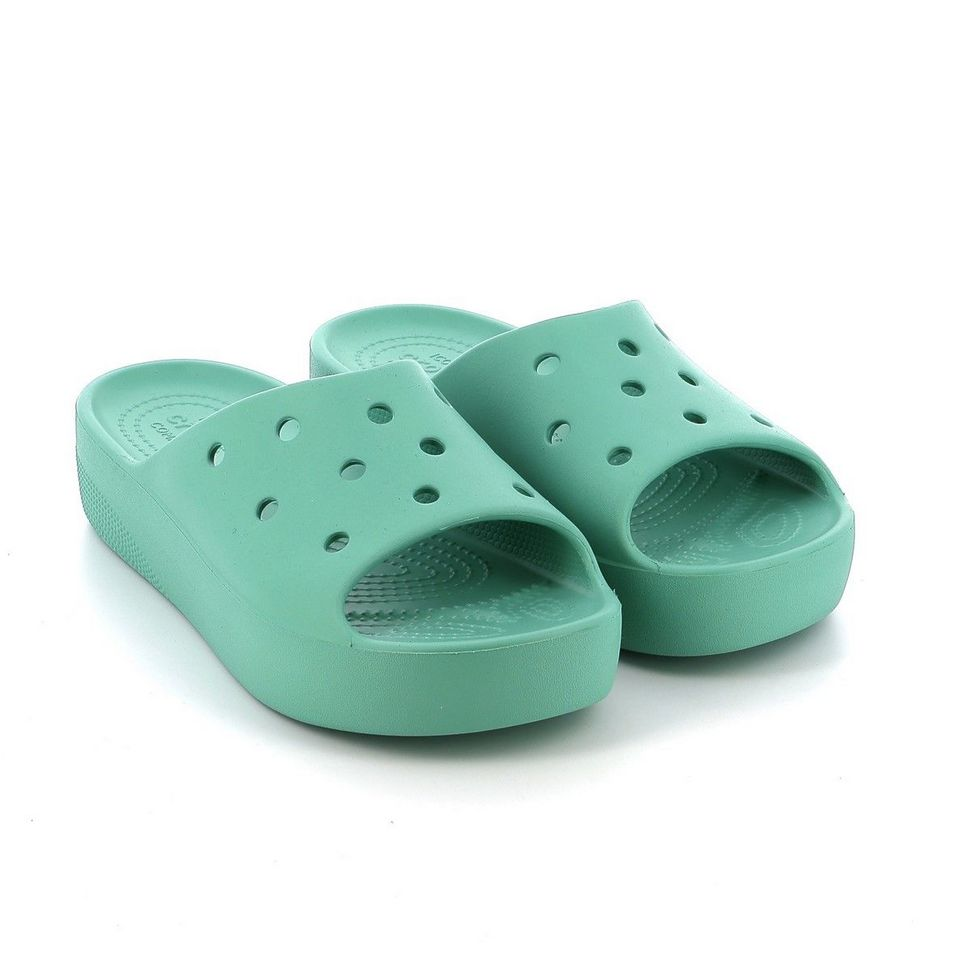 Шльопанці жіночі Crocs Classic Platform Slide Jade Stone р. 41-42 М'ятний (27350)