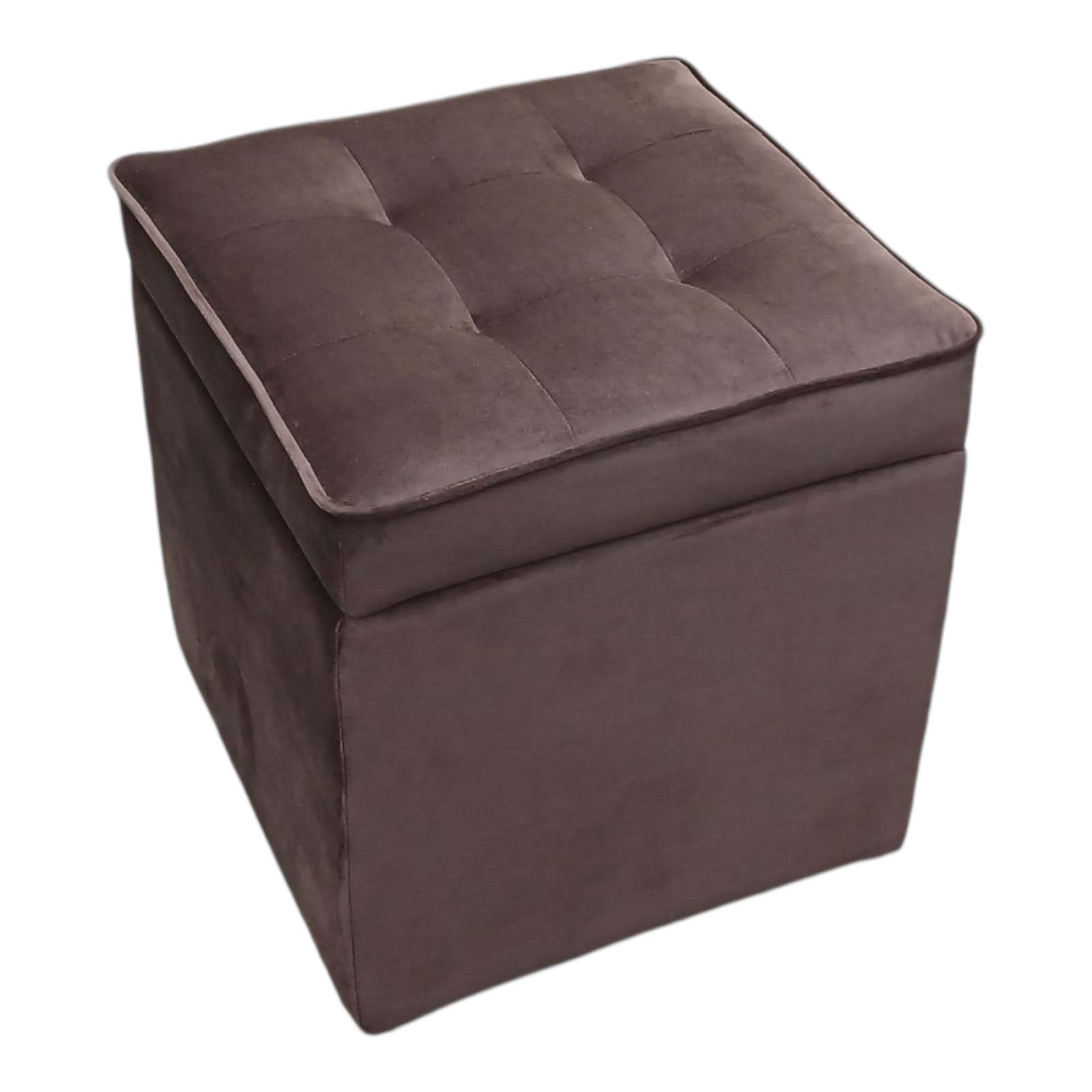 Пуф Люкс з нішою велюр Жасмін 40х40х43 см Коричневий