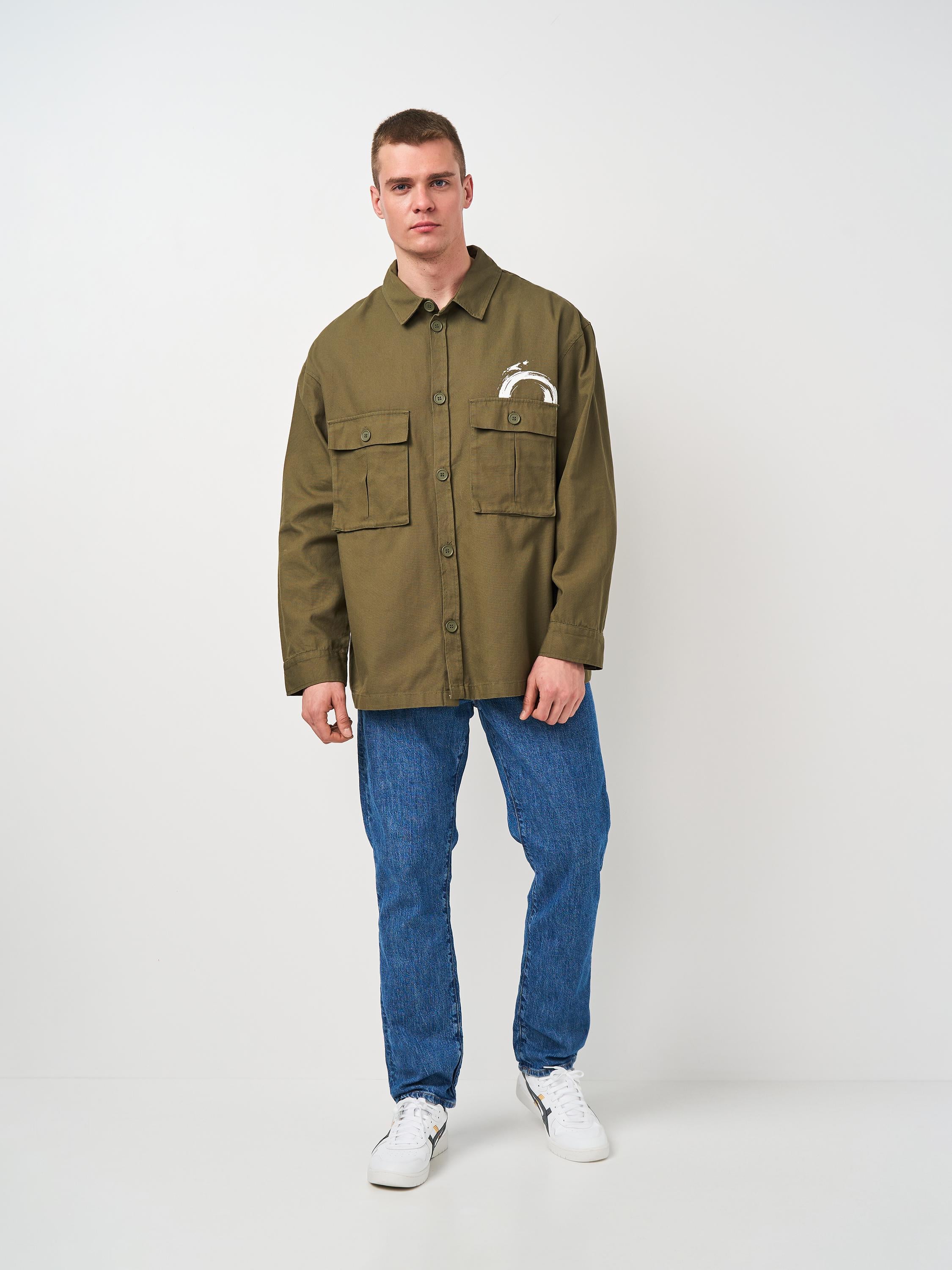 Сорочка H&M S Хакі (Q3008879727) Сорочка H&M S Хакі (Q3008879727)
