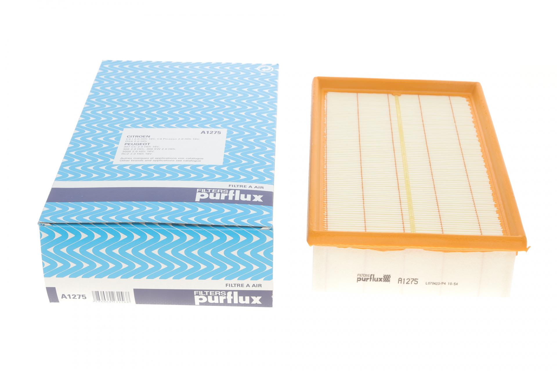 Фільтр повітряний PURFLUX для Citroen C4/Peugeot 307/308 2,0HDI 04- (A1275) Фільтр повітряний PURFLUX для Citroen C4/Peugeot 307/308 2,0HDI 04- (A1275)