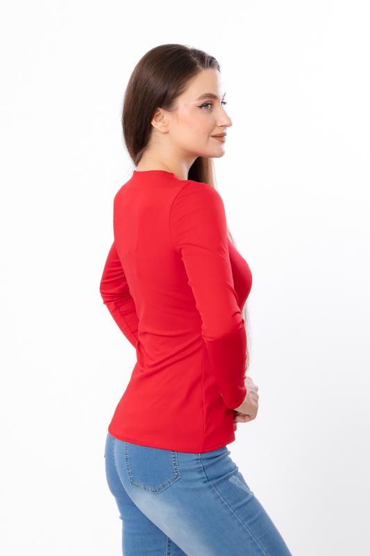 Кофта жіноча з вирізом Носи Своє р. 42 Червоний (15523) - фото 3 Кофта жіноча з вирізом Носи Своє р. 42 Червоний (15523) - фото 3