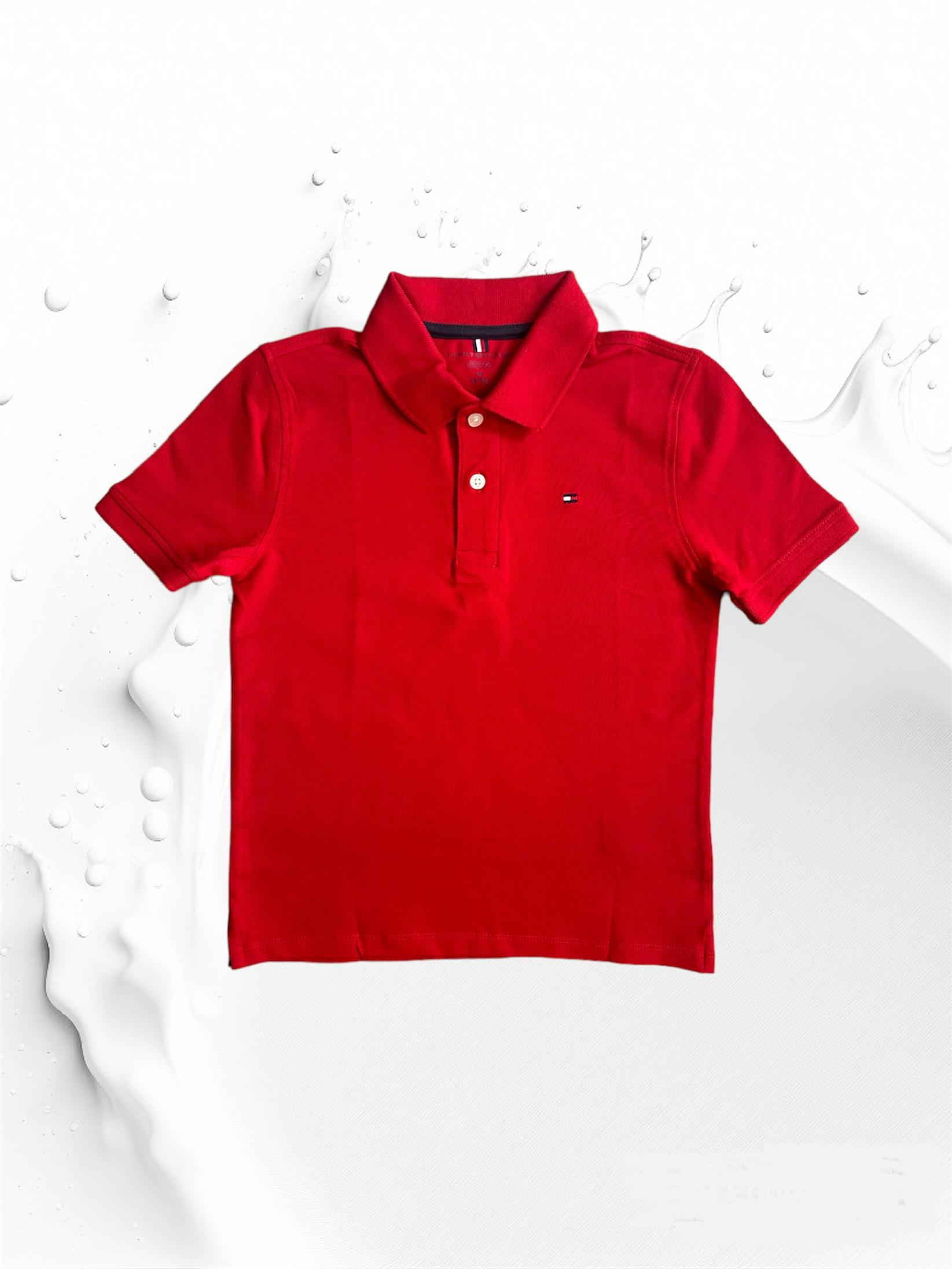 Поло Tommy Hilfiger S 6/7 лет 116-122 см Красный (0012961)