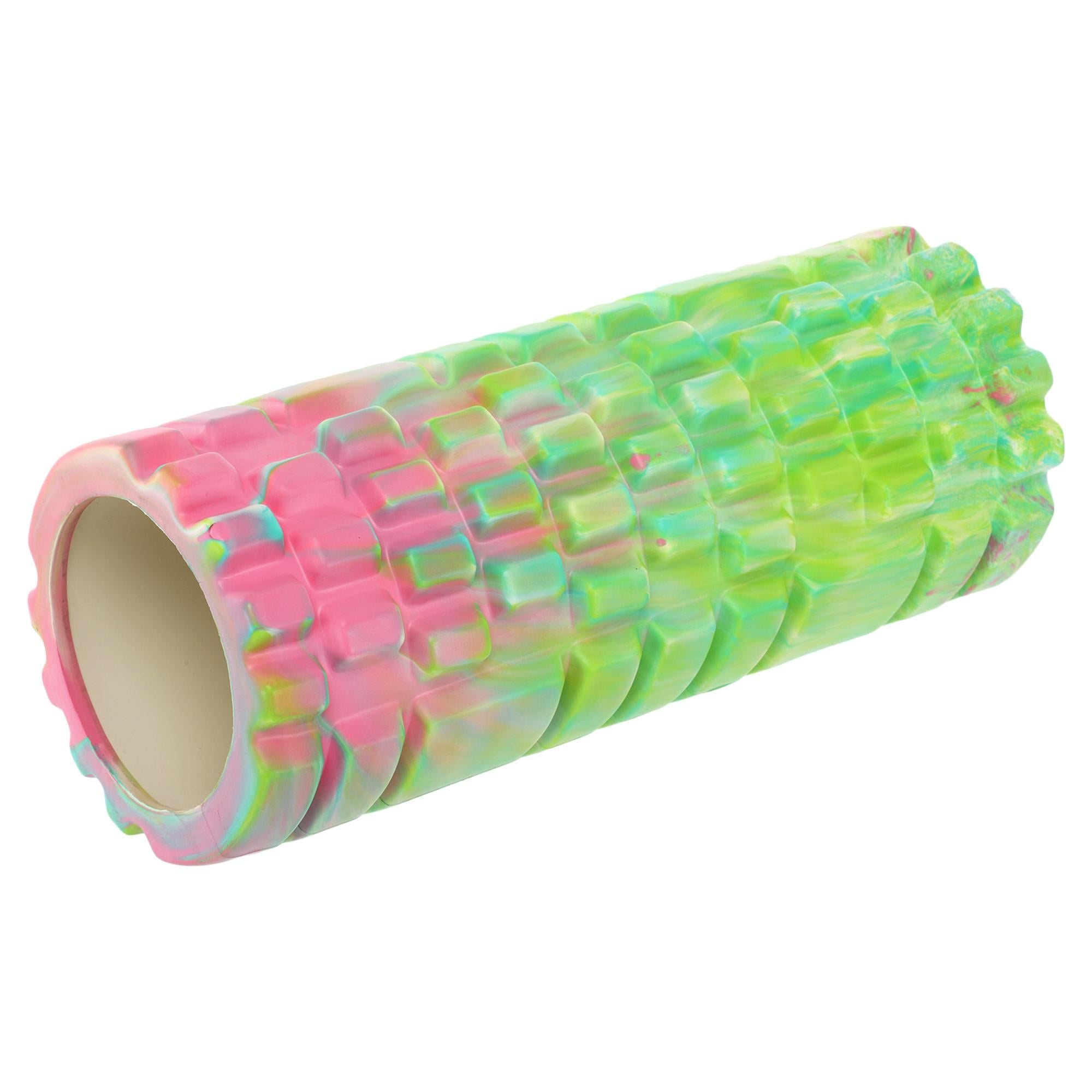 Ролик массажный цилиндр SP-Sport FI-9367 Grid Combi Roller EVA 33х13 см Салатово-розовый (31493037)