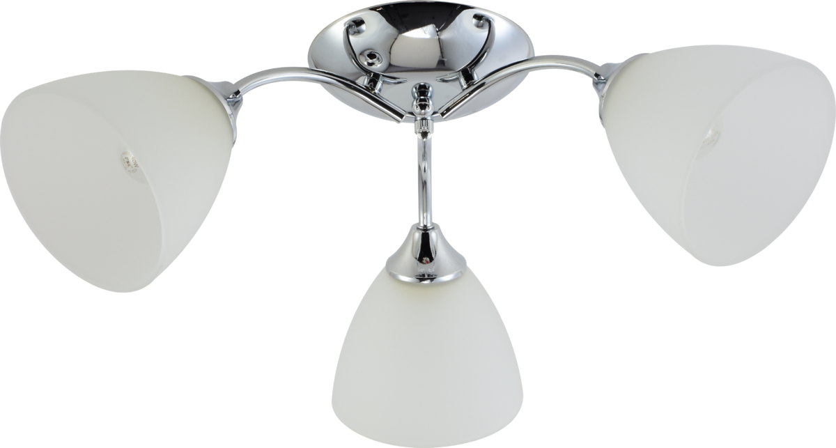 Люстра потолочная Light House SRS-20760/3 плафоны белые Хром