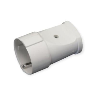 Розетка гніздо штепсельне Quantum переносне з заземленням 16A Білий (3858)