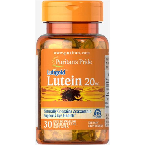 Комплекс для профілактики зору Puritan's Pride Lutein 20 мг with Zeaxanthin 30 Softgels