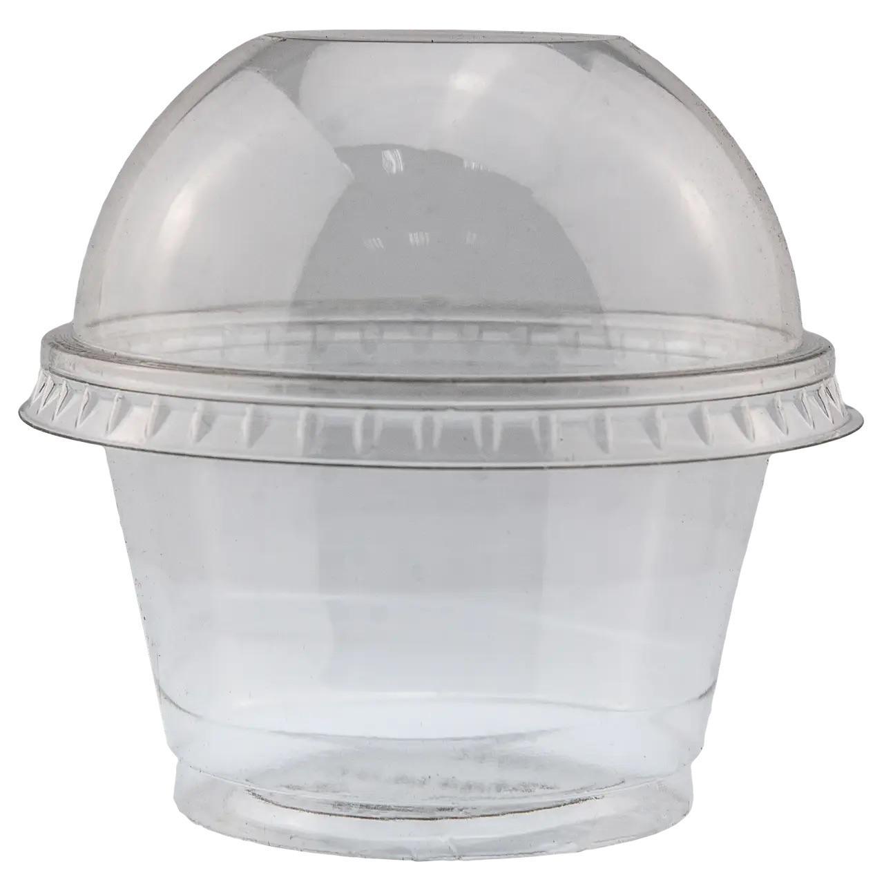 Стакан десертный с купольной крышкой 200 мл 50 шт. (DC-0026) - фото 2 Стакан десертный с купольной крышкой 200 мл 50 шт. (DC-0026) - фото 2