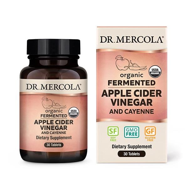 Натуральная добавка Dr. Mercola Fermented Apple Cider Vinegar and Cayenne 30 таб. (7102)