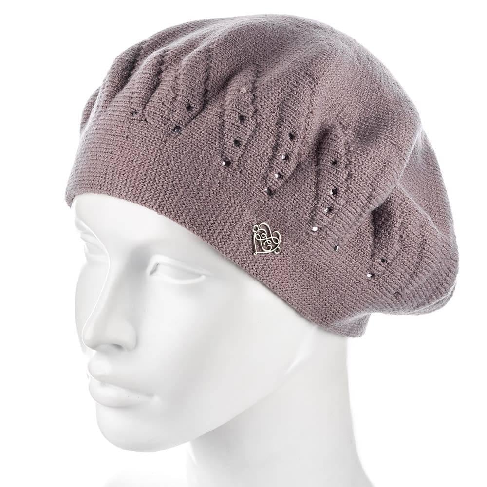 Берет женский Zolly ZH189 двойной Темная Пудровый