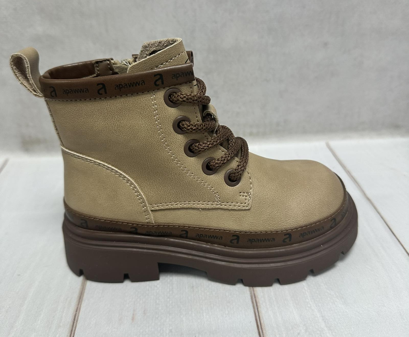 Тімберленди дитячі Apawwa демісезонні утеплені для дівчинки р. 37/24 см Коричневий