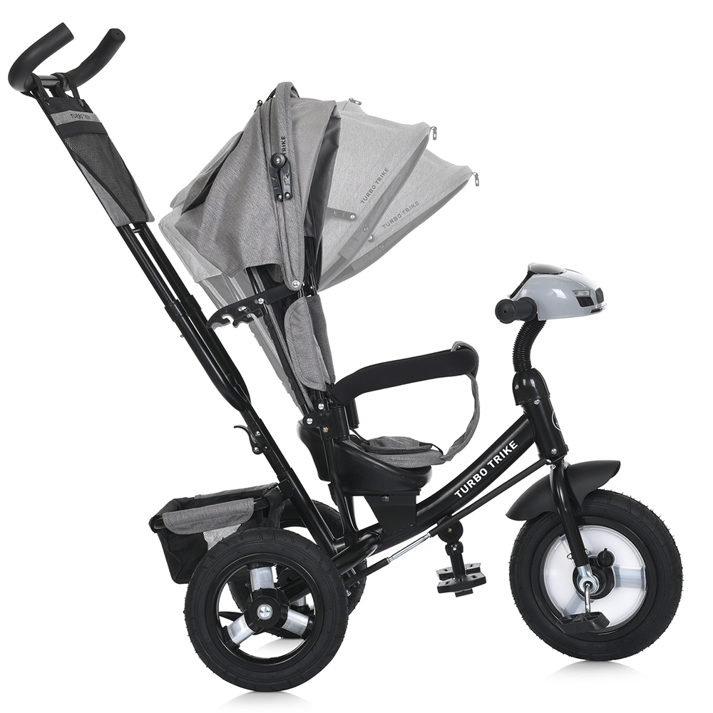 Велосипед триколісний Turbo Trike MT 1006-8 з батьківською ручкою Сірий - фото 3
