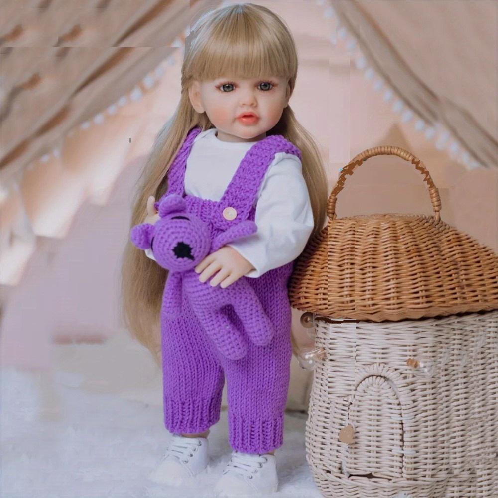 Кукла Reborn Иринка винил-силиконовая с соской/бутылочкой/игрушкой 55 см (2134615036)