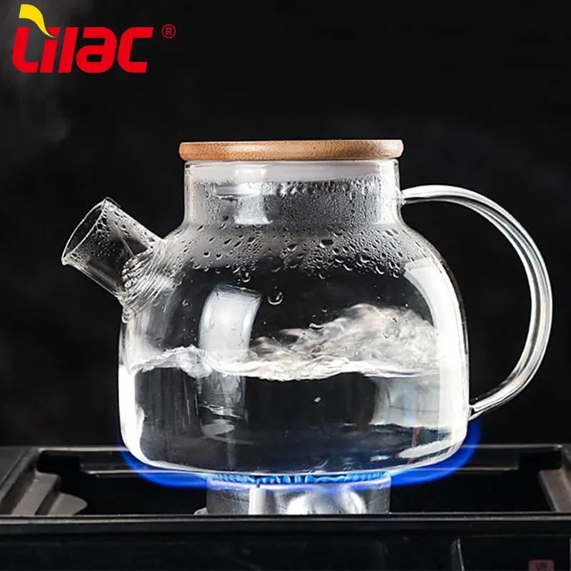 Заварник-чайник LILAC S947 з фільтром-пружиною і бамбуковою кришкою 1000 мл (27688318) - фото 2 Заварник-чайник LILAC S947 з фільтром-пружиною і бамбуковою кришкою 1000 мл (27688318) - фото 2