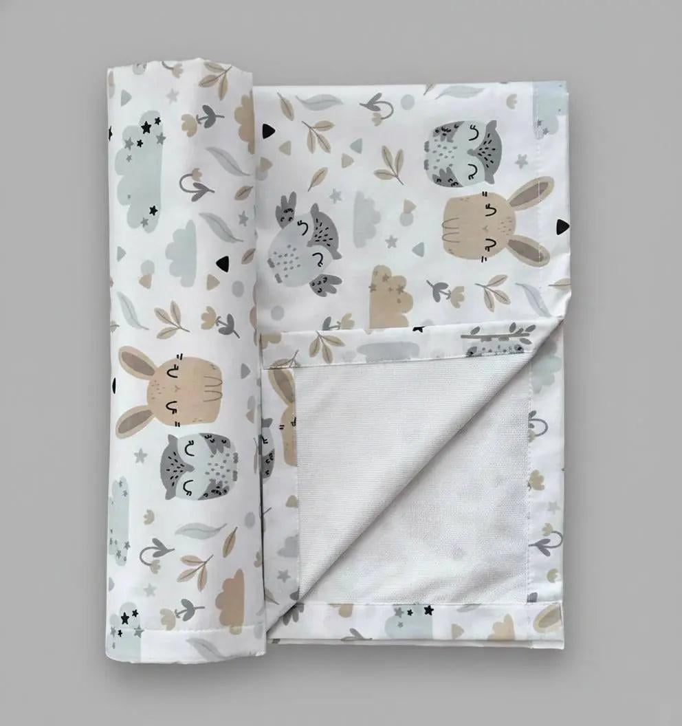 Пеленка детская непромокаемая BST хлопок/мембранная/бамбуковая махра 50х70 см Бежевый/Серый (1807658402)