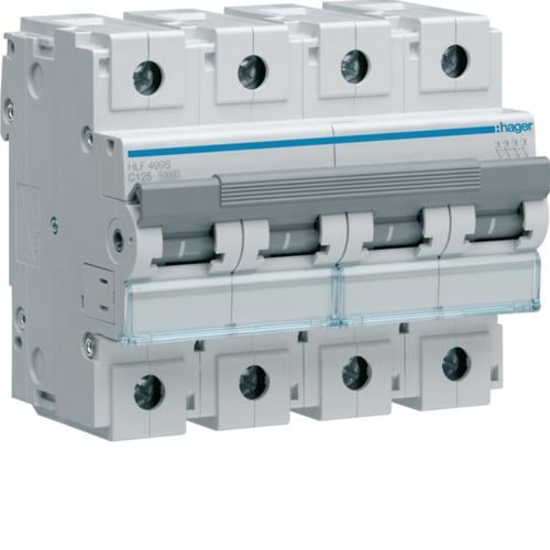 Автоматический выключатель Hager 4P 10 kA C-125A 6M (HLF499S)