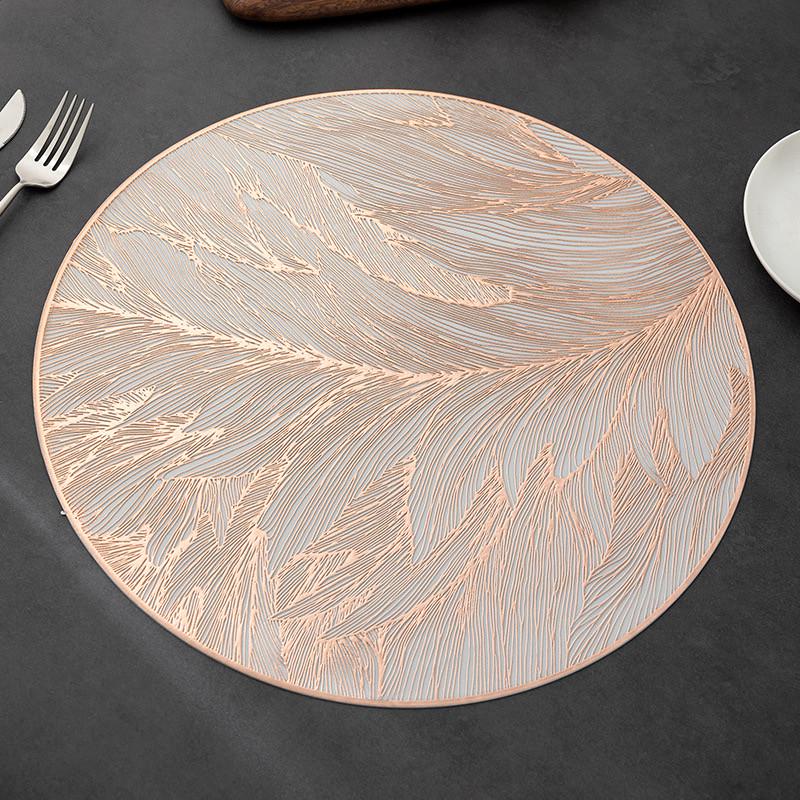 Подтарильник сервировочный круглый под тарелку Rose leaf (2482513587)