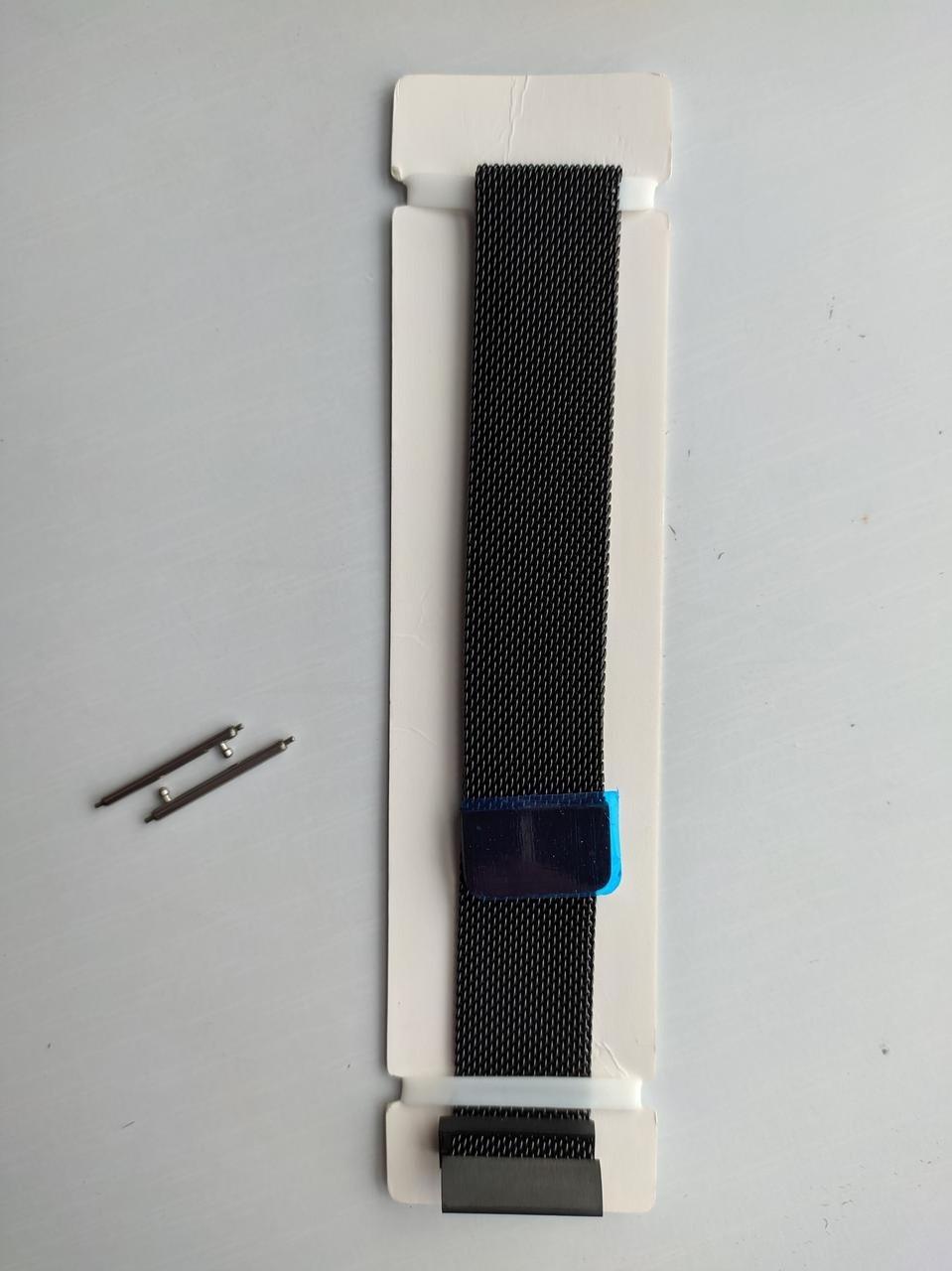 Ремінець для смарт-годинників Mijobs міланська петля металевий 20 мм Чорний (1565P) - фото 6 Ремінець для смарт-годинників Mijobs міланська петля металевий 20 мм Чорний (1565P) - фото 6