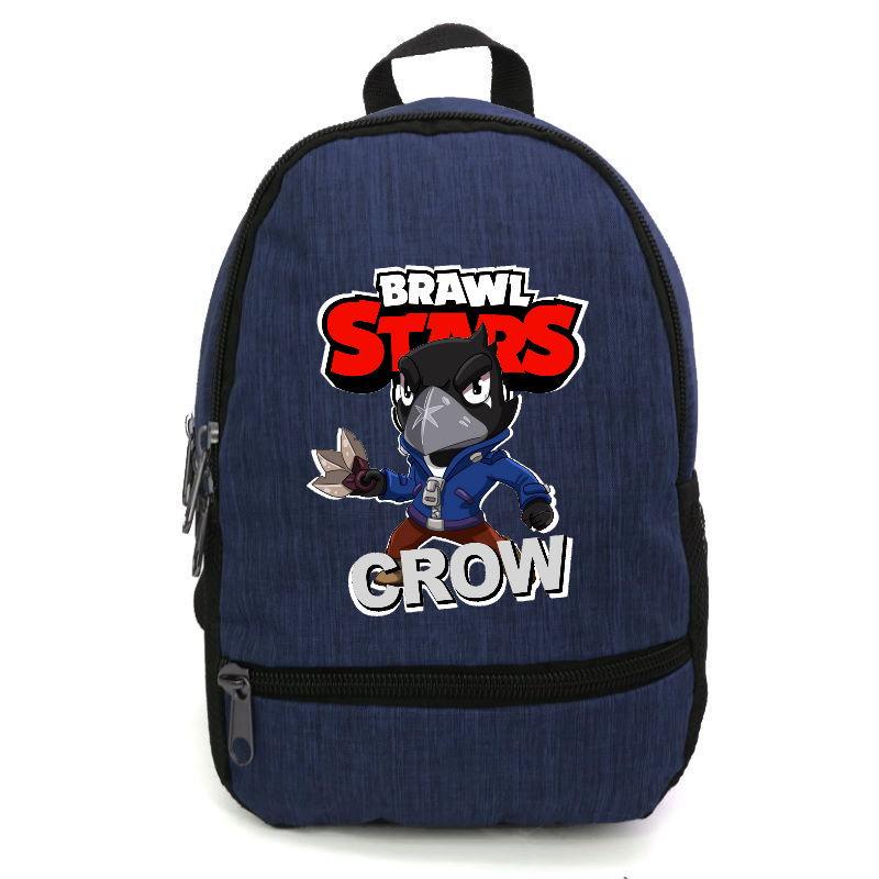 Шкільний рюкзак Cappuccino Toys з принтом Бравл Старс Ворон Crow BS-018 12,5 л Синій (1659279481)