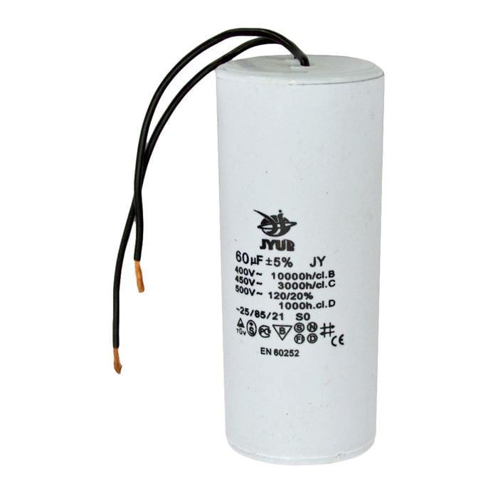 Конденсатор пуско-рабочий JYUL CBB-60 гибкие выводы 60 mkf 450VAC (29176756)