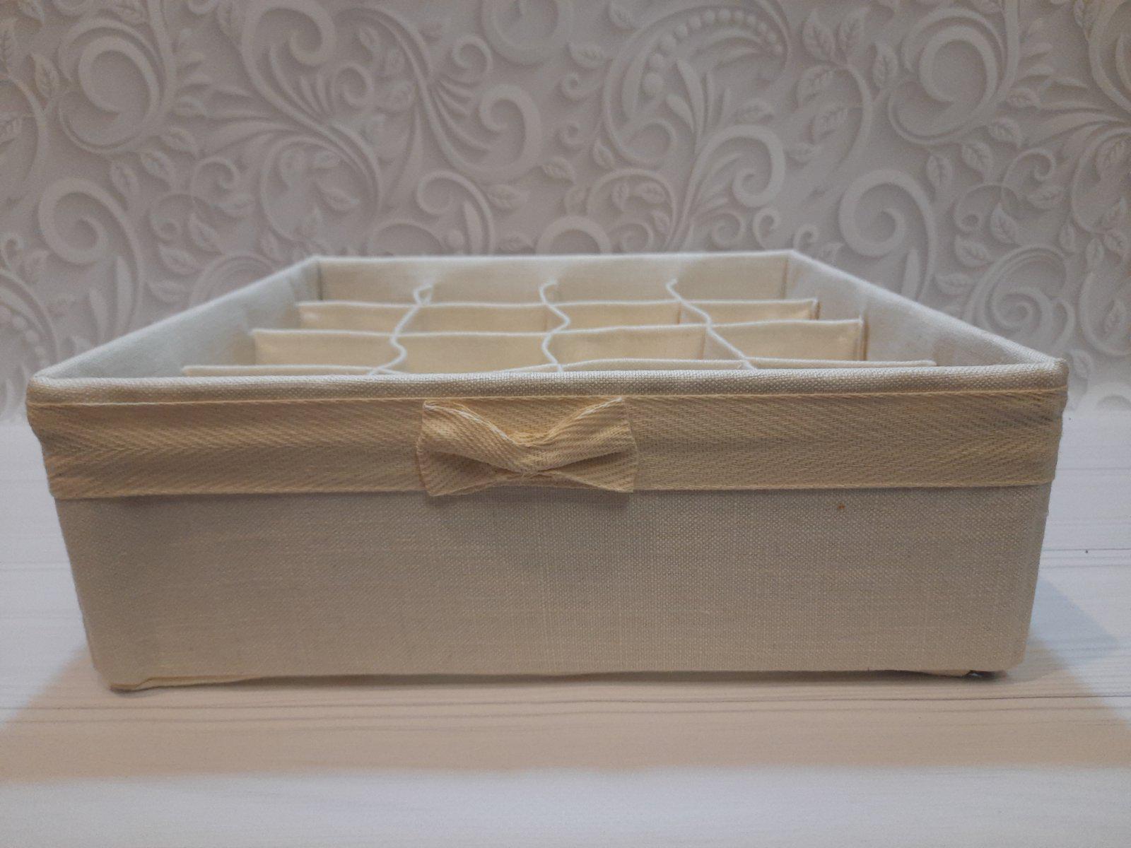 Органайзер тканевый Luib AVA 2.1 для хранения нижнего белья лен 30х30х10 (10551416) - фото 2 Органайзер тканевый Luib AVA 2.1 для хранения нижнего белья лен 30х30х10 (10551416) - фото 2