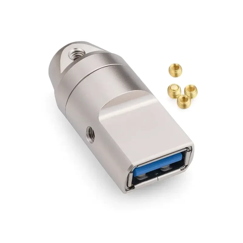 Разъем кабельный USB USB-AF2Y гнездо тип А 4 контакта корпус металл позолота 24К 1 шт. Серебристый (000049411)