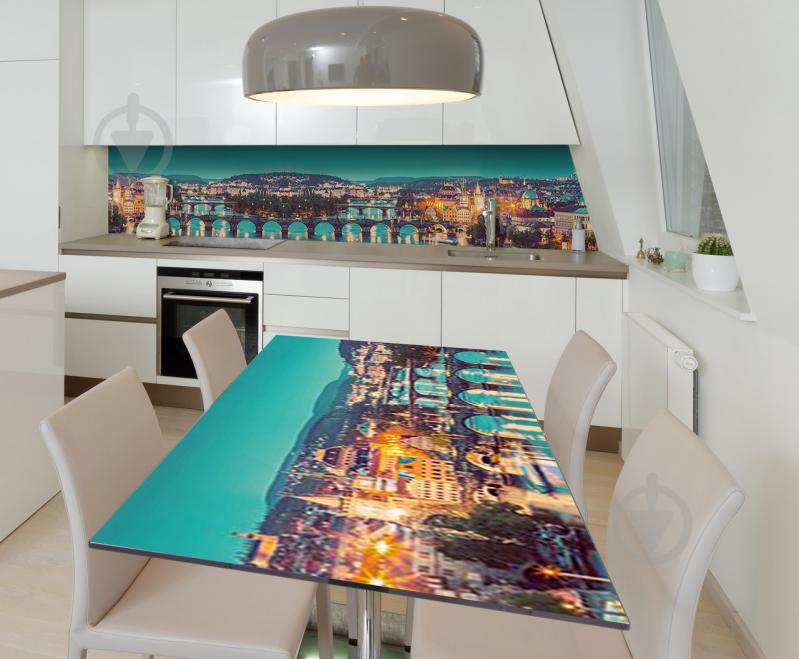 Наклейка 3Д виниловая на стол Zatarga «Мосты Италии» 600х1200 мм для домов, квартир, столов, кофейн, кафе