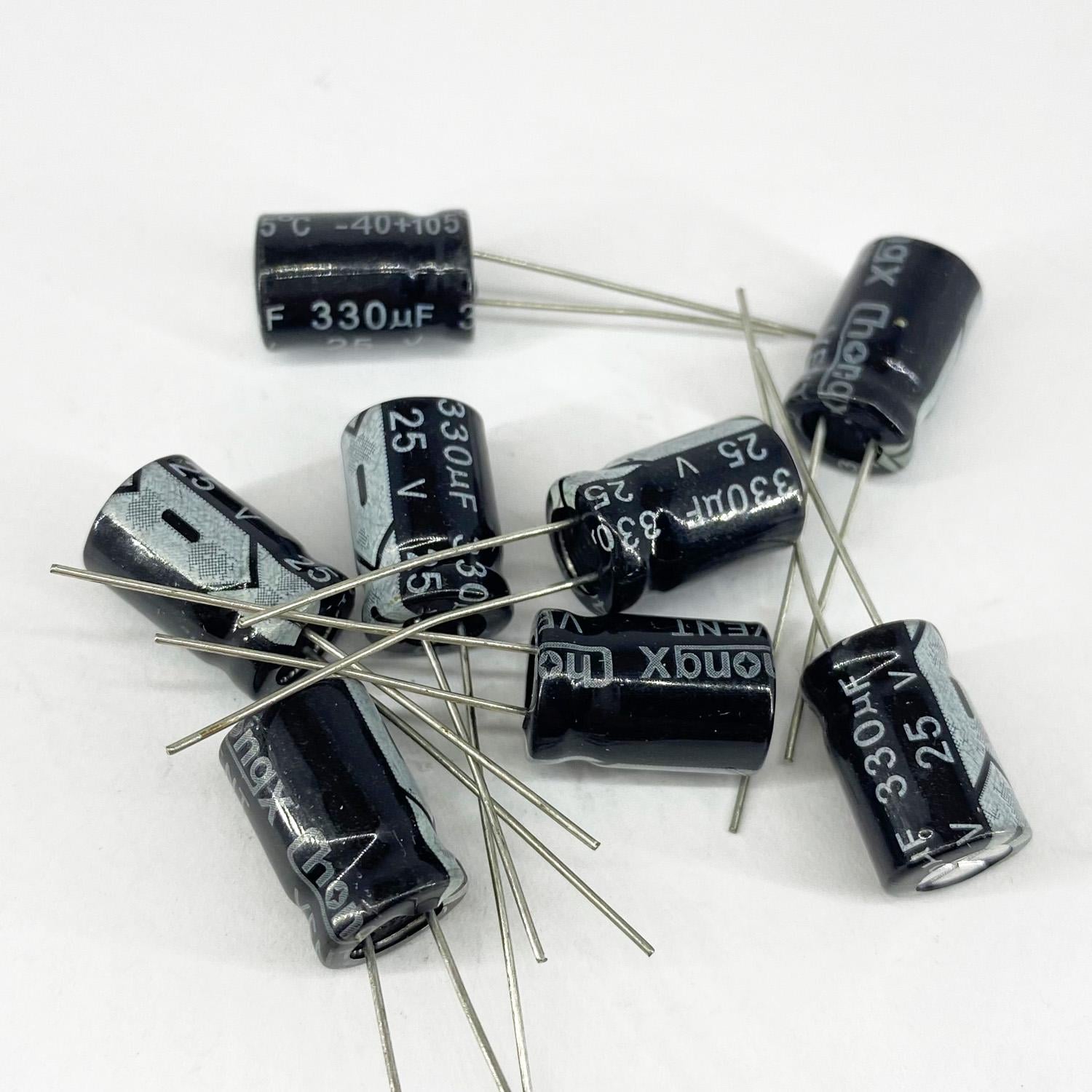 Электролитические конденсаторы ChongX 330 мкф 25V 8x12 мм 105 °C (5433)