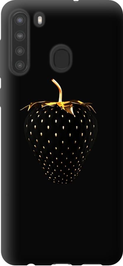 Чехол на Samsung Galaxy A21 Черная клубника (3585u-1841-42517)