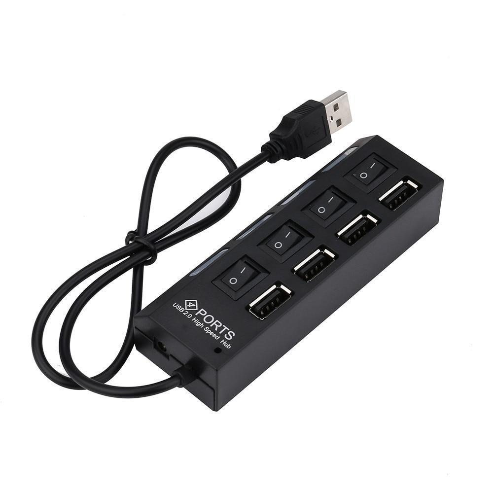 Концентратор USB HUB iMice HI-Speed 4 порта с переключателями - фото 2