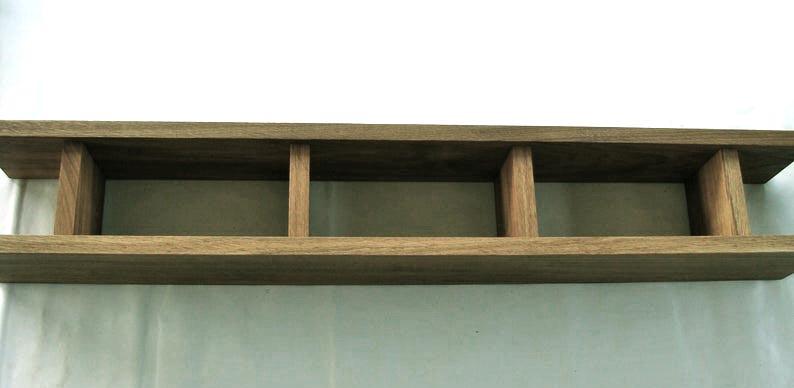 Полка настенная из дерева Этерно 3 Сепия (ПНС/304708)