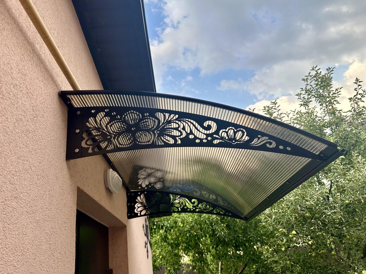 Навес-козырек Prime Цветы 2 сотовый поликарбонат 8 мм 150х100 см (2042406) - фото 2 Навес-козырек Prime Цветы 2 сотовый поликарбонат 8 мм 150х100 см (2042406) - фото 2