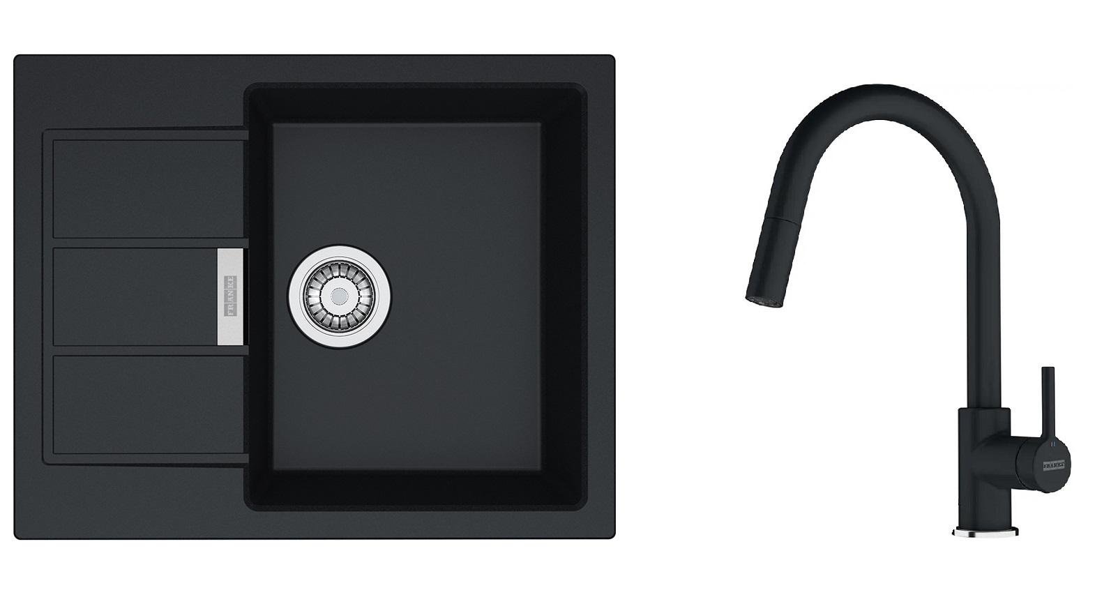 Комплект из кухонной мойки Franke Sirius 2.0 S2D 611-62 и кухонного смесителя Franke Lina (37109)