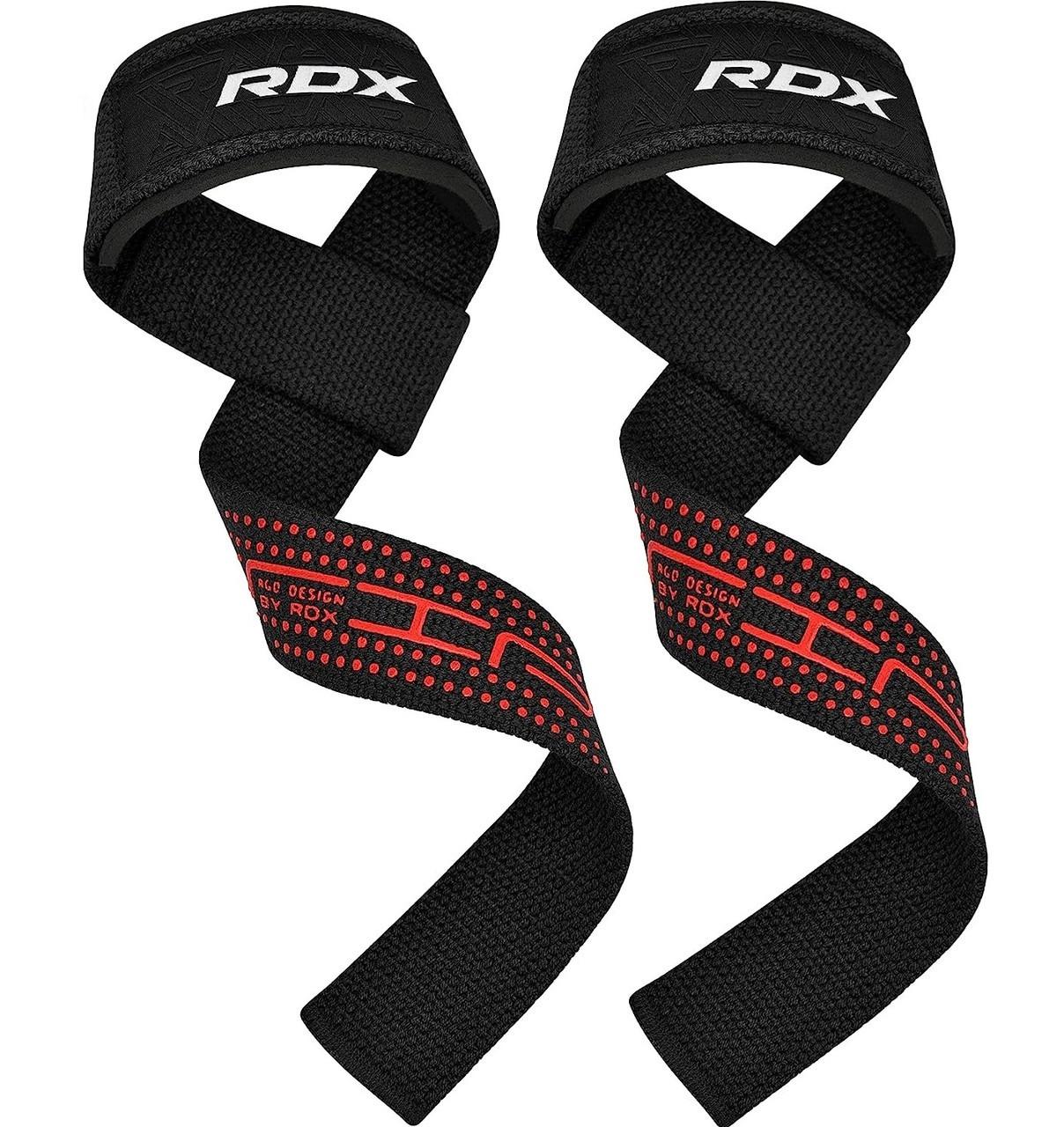 Лямки для тяги RDX S4 Gym Cotton Gel Straps Plus Black (WAC-S4B+) - фото 2