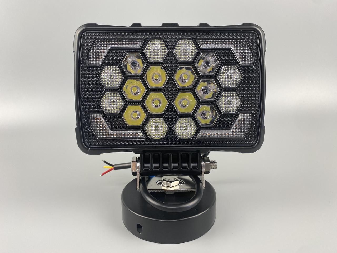 Фара LED квадратна 18 Led chip 12/24V Широкий промінь/DRL світло/стробоскоп світло 6500 К IP67 Фара LED квадратна 18 Led chip 12/24V Широкий промінь/DRL світло/стробоскоп світло 6500 К IP67