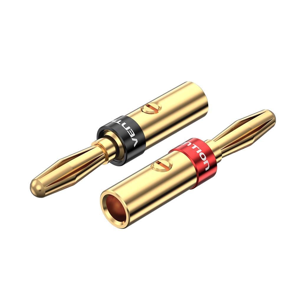 Штекери акустичні типу банан Vention позолочені 4 шт. Золотистий (BFDJ0-2)