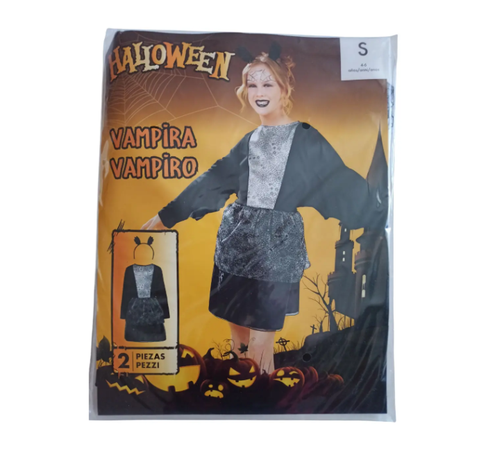 Костюм для Хэллоуина для девочки с обручем Вампир S Разноцветный (149500) - фото 3 Костюм для Хэллоуина для девочки с обручем Вампир S Разноцветный (149500) - фото 3