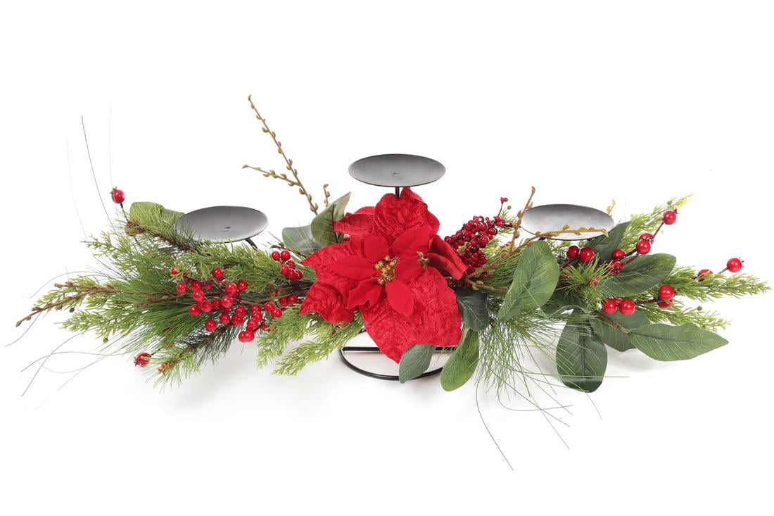 Новогодний подсвечник на 3 свечи BonaDi (758-344)