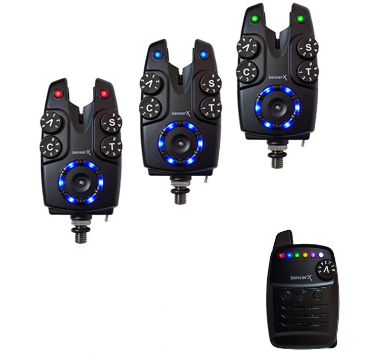 Набор сигнализаторов поклевки World4Carp Sensor X 3+1 (WC360-3)